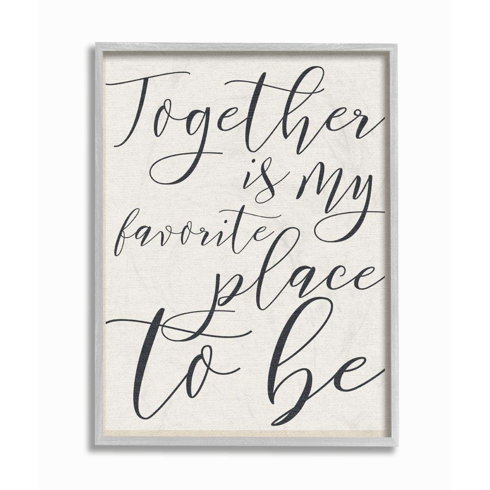 Stupell IndustriesTogether - My Favorite Place To BeFramed Wall Art by Daphne Polselli