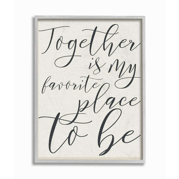 Stupell IndustriesTogether - My Favorite Place To BeFramed Wall Art by Daphne Polselli