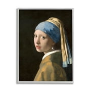 Stupell IndustriesVermeer Girl With A Pearl Earring Classical Portrait PaintingFramed Wall Art by Johannes Vermeer