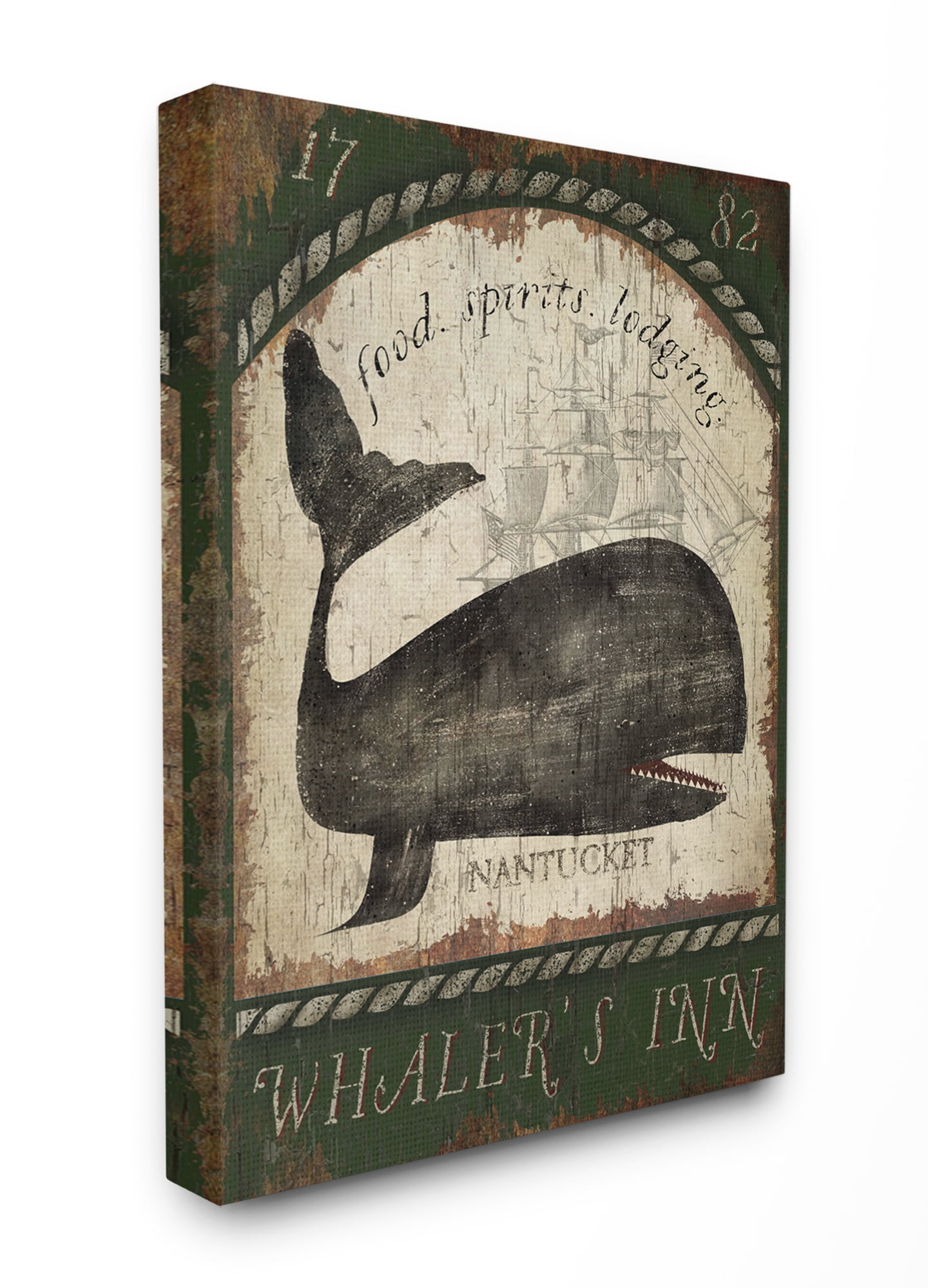 Stupell IndustriesVintage Nantucket Whaler's Inn SignCanvas Wall Art by Beth Albert