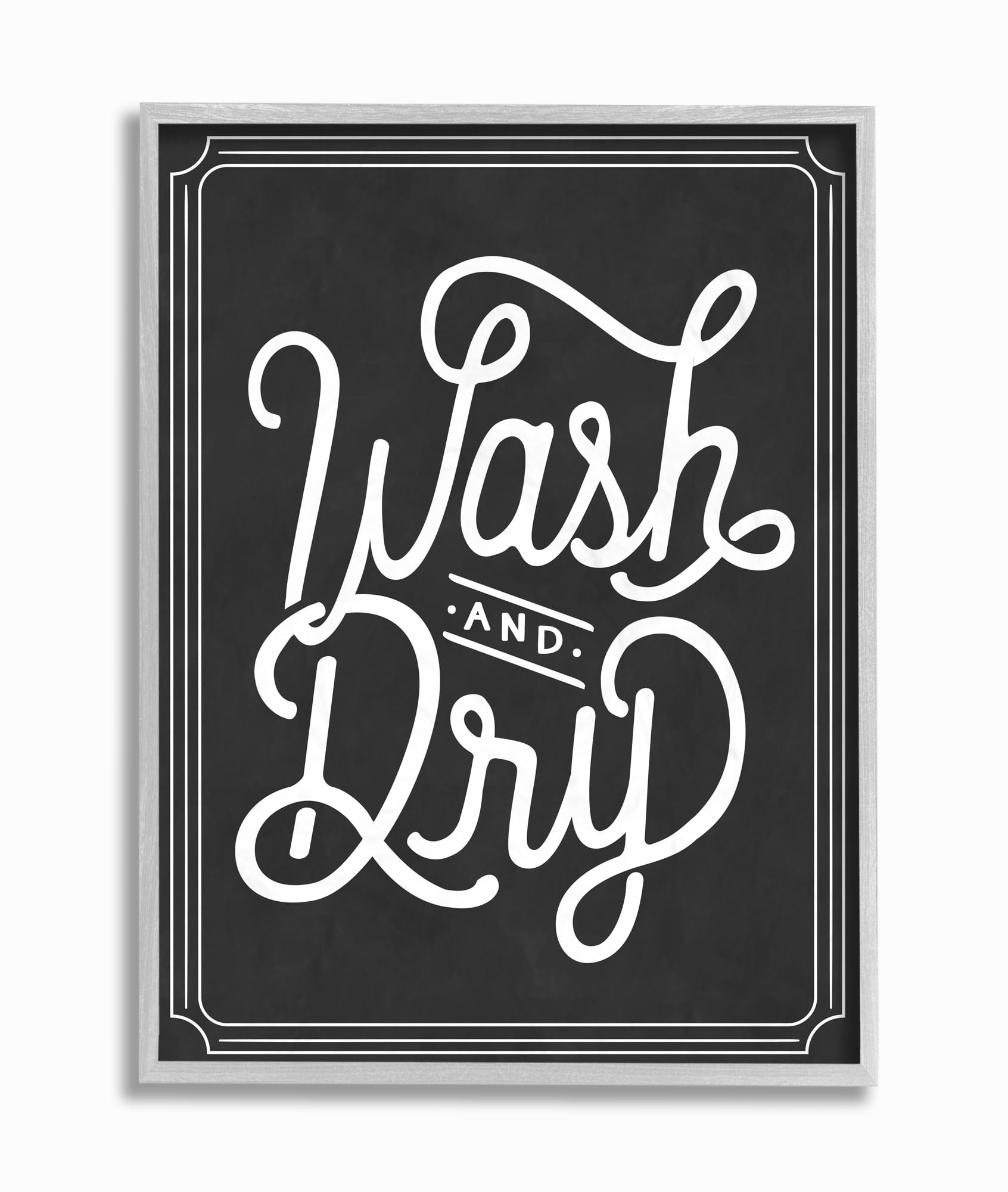 Stupell IndustriesWash and Dry Typography Framed Wall Art by Lettered and Lined