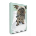 thumbnail image 1 of Stupell IndustriesYorkie In The Bathroom IllustrationCanvas Wall Art by Daphne Polselli, 1 of 5