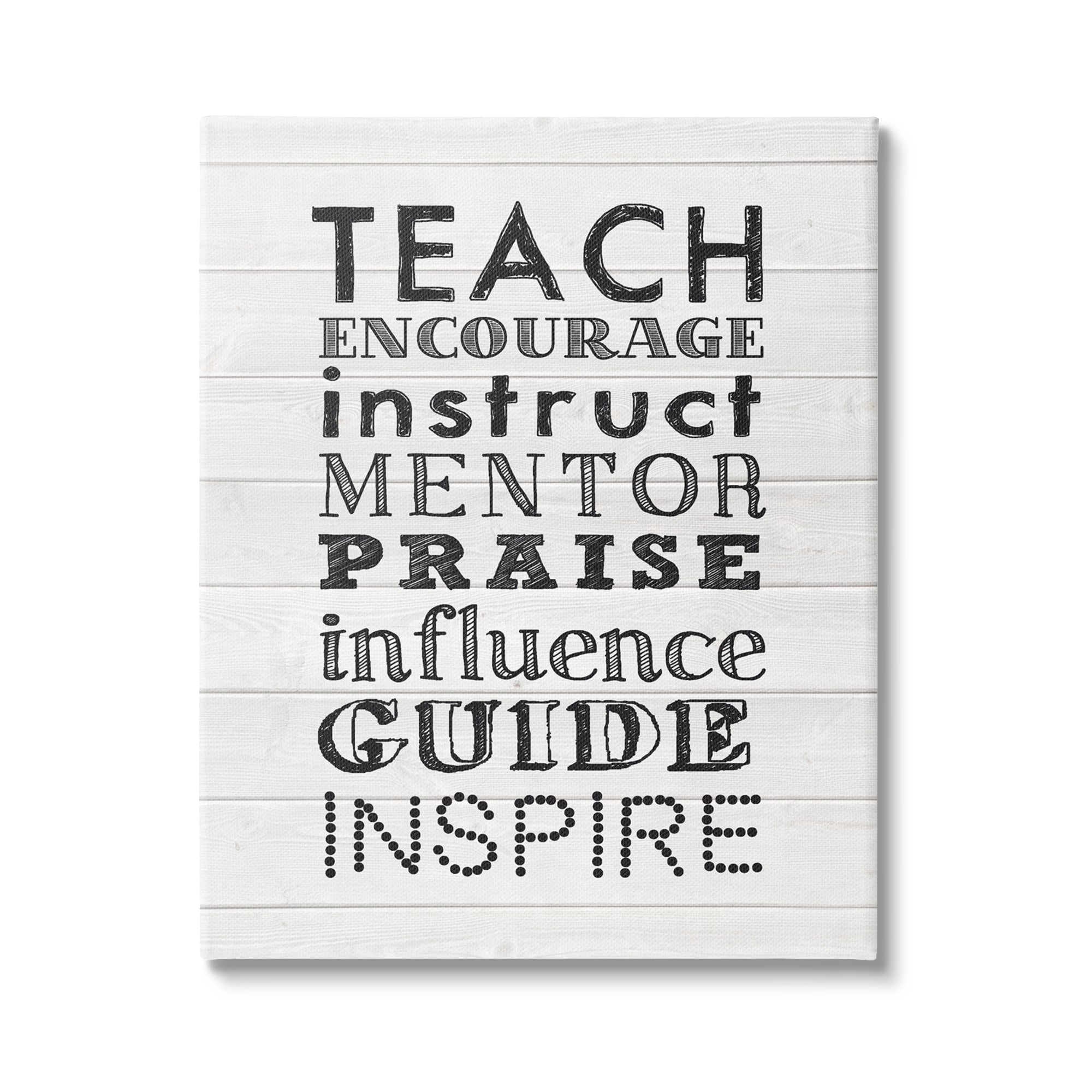 Inspirational Teacher Motivational Quote Canvas Wall Art 16 x 20