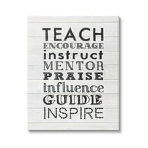 Stupell Inspirational Teacher Classroom List Inspirational Painting Gallery Wrapped Canvas Print Wall Art