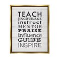thumbnail image 1 of Stupell Inspirational Teacher Classroom List Inspirational Painting Gold Floater Framed Art Print Wall Art, 1 of 6