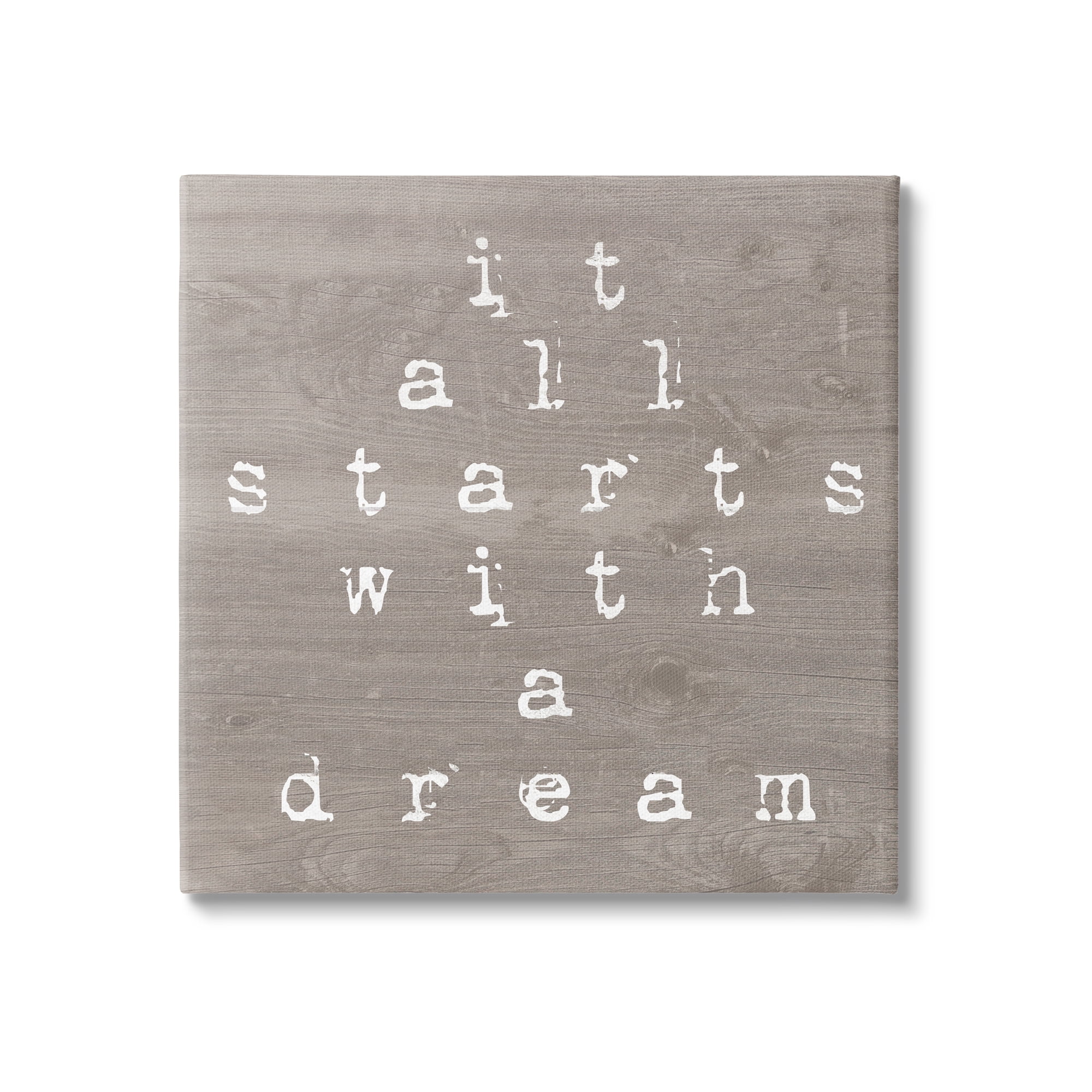 Rustic Gray Wood Wrapped Canvas Wall Art, 30" x 30"
