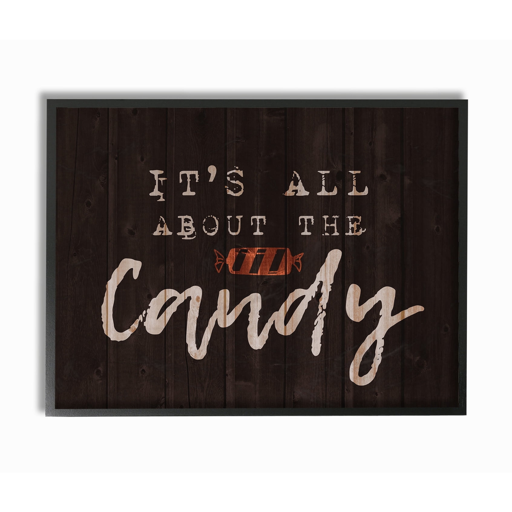Stupell  Its All About the Candy Framed Giclee Texturized Art 11 x 14
