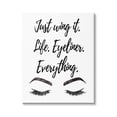 thumbnail image 1 of Stupell Just Wing It Eyeliner Makeup Phrase Beauty & Fashion Painting Gallery Wrapped Canvas Print Wall Art, 1 of 5