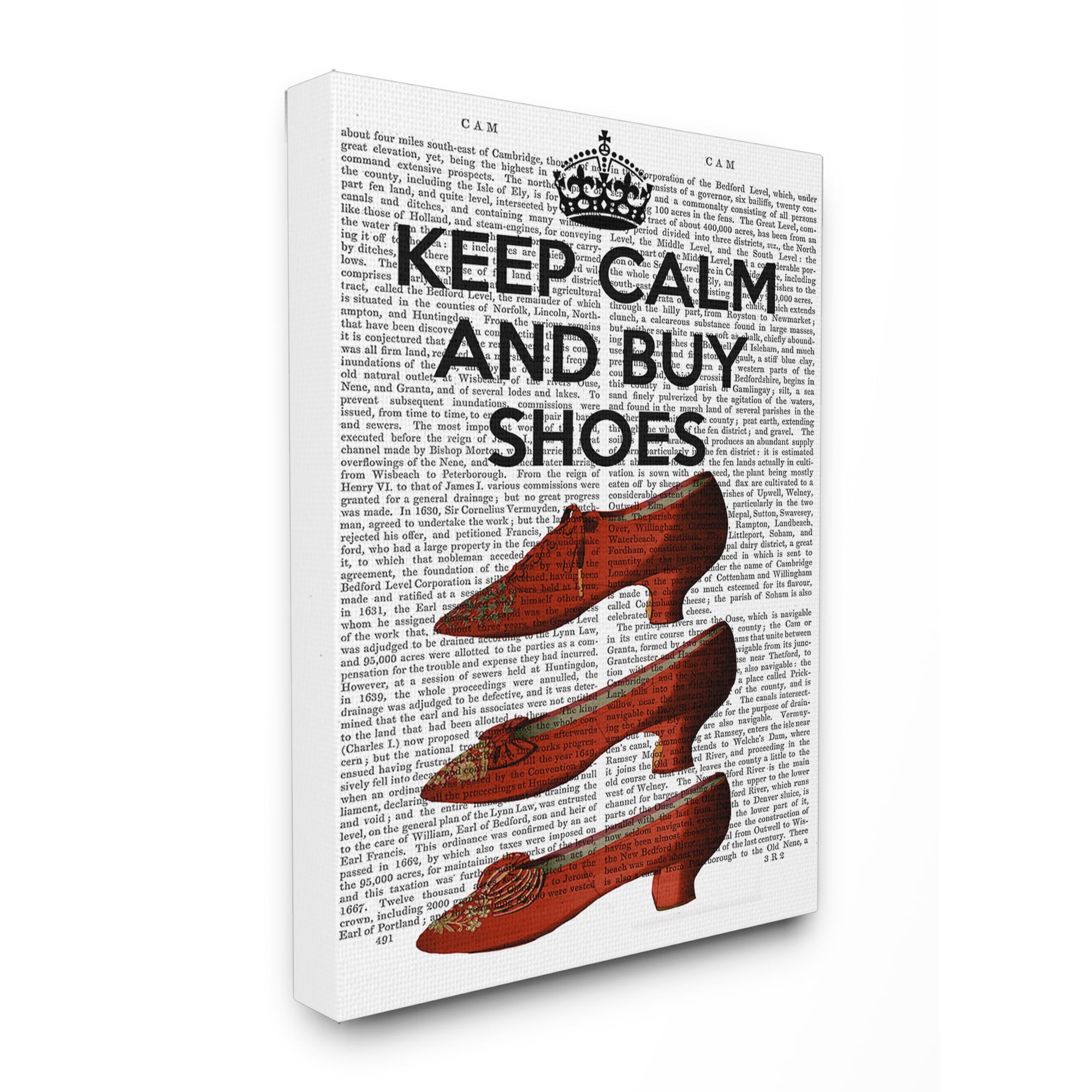 Stupell  'Keep Calm and Buy Shoes' Stretched Canvas Wall Art 24 x 30