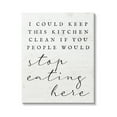 thumbnail image 1 of Stupell Keep This Kitchen Clean Funny Phrase Food & Beverage Painting Gallery Wrapped Canvas Print Wall Art, 1 of 5