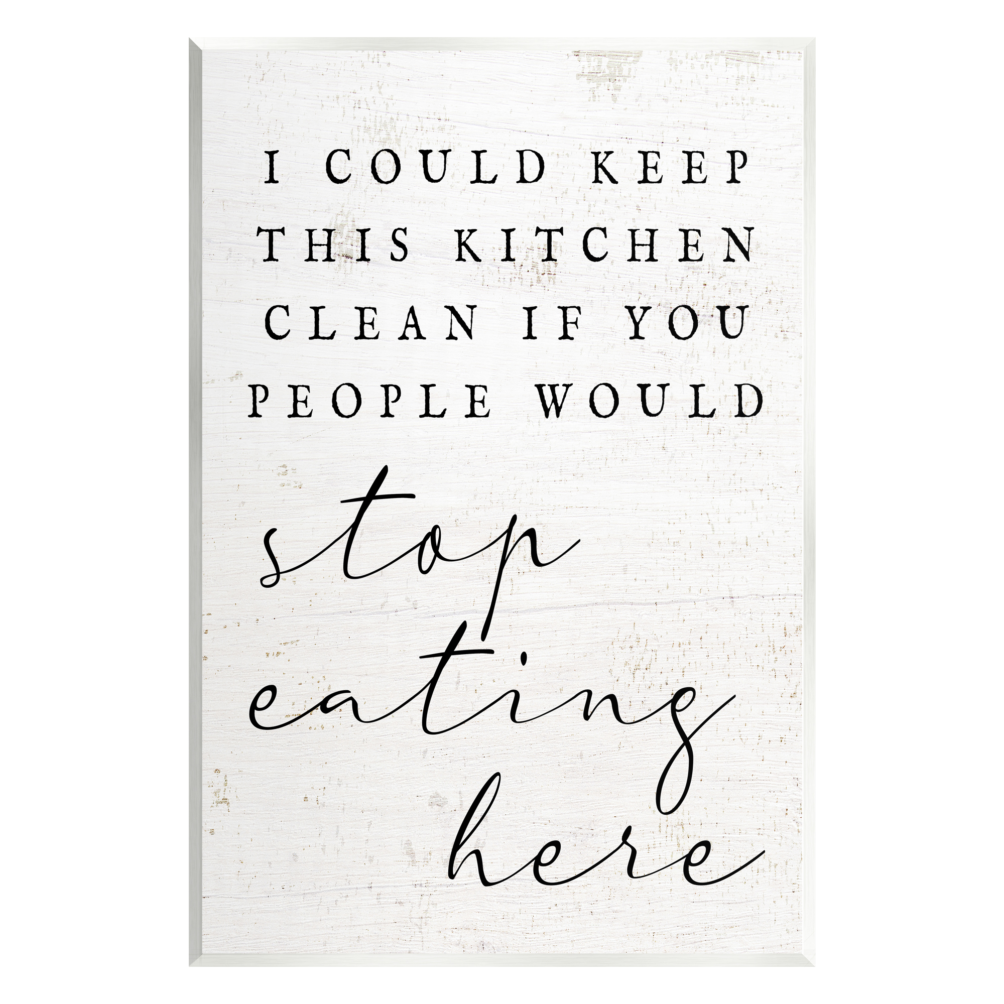 Stupell Keep This Kitchen Clean Funny Phrase Food & Beverage Painting Wall Plaque Unframed Art Print Wall Art