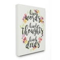 thumbnail image 1 of Stupell  Kind Words Kind Thoughts Kind Deeds' Floral Stretched Canvas Wall Art 24 x 30, 1 of 4