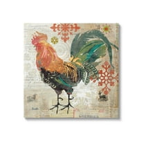 Stupell Kitchen Rooster Farmhouse Collage Animals & Insects Painting Gallery Wrapped Canvas Print Wall Art