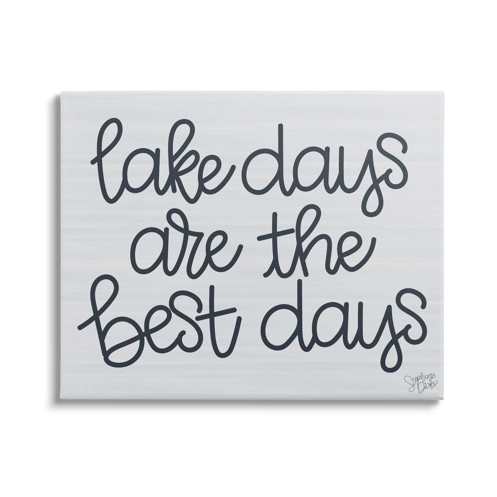 Stupell Lake Days Are Best Nautical Phrase Landscape Painting Gallery Wrapped Canvas Print Wall Art