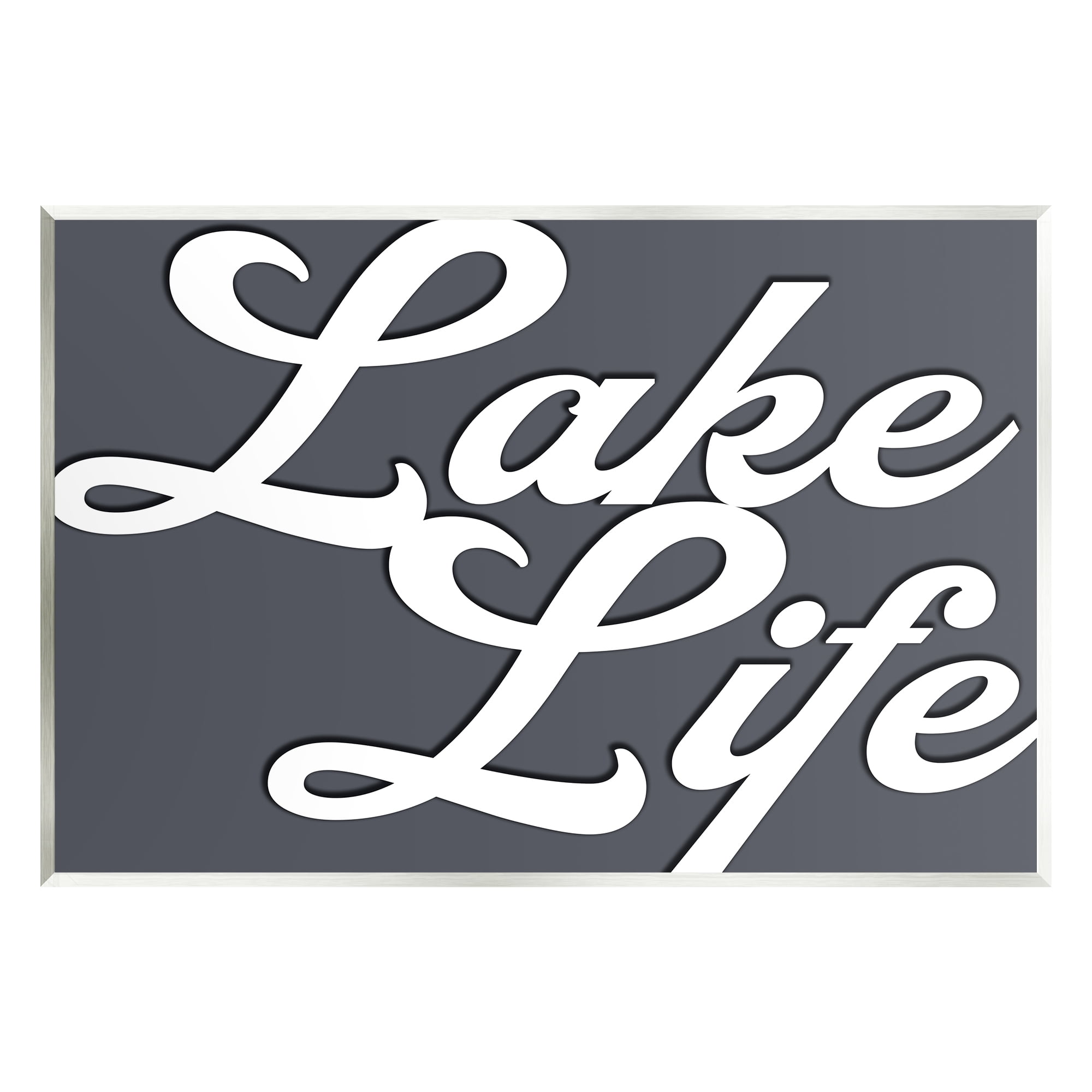 Stupell Lake Life Nautical Phrase Landscape Painting Wall Plaque Unframed Art Print Wall Art
