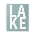 thumbnail image 1 of Stupell Lake Phrase Turquoise Letters Landscape Painting Gallery Wrapped Canvas Print Wall Art, 1 of 5