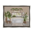 thumbnail image 1 of Stupell Lather Rinse Soak Bathroom Greenery Typography Painting Gray Floater Framed Art Print Wall Art, 1 of 9