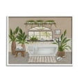 thumbnail image 1 of Stupell Lather Rinse Soak Bathroom Greenery Typography Painting White Framed Art Print Wall Art, 1 of 7
