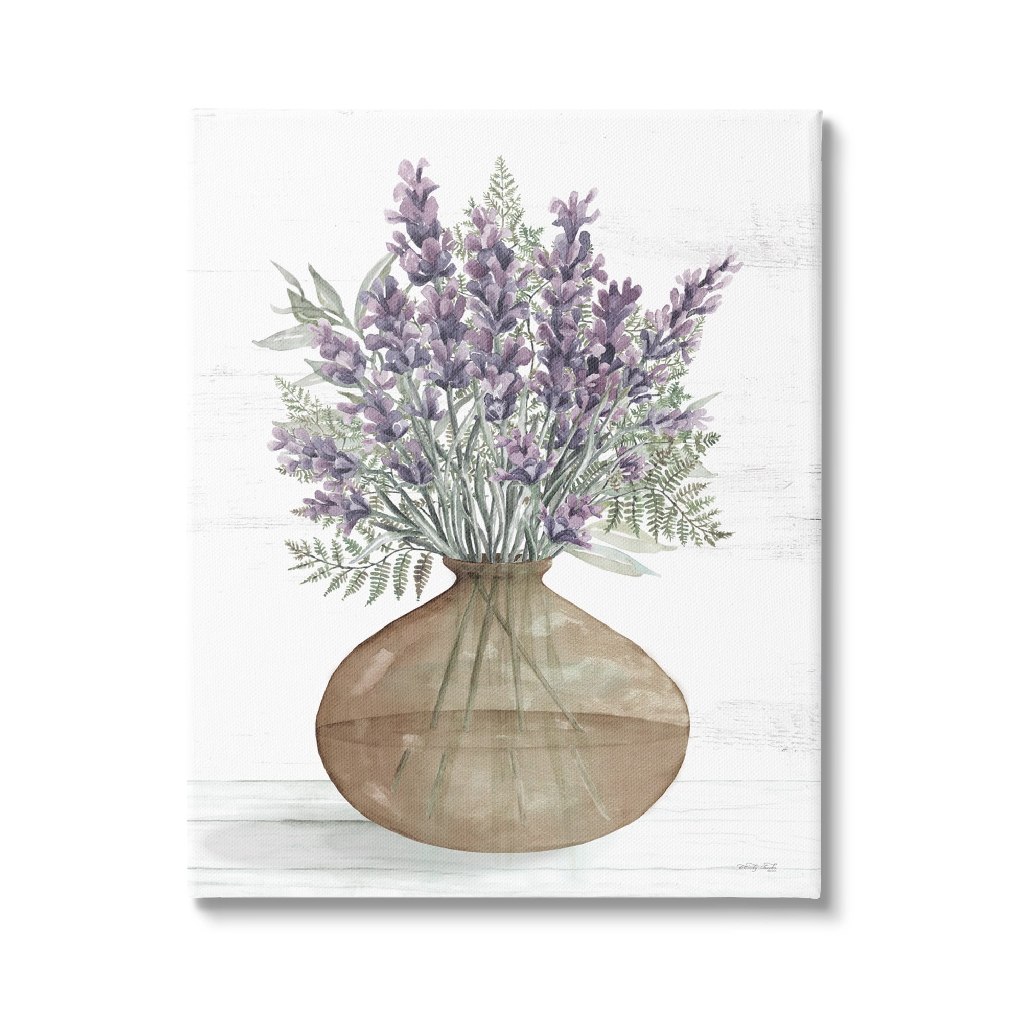 Stupell Lavender & Fern Herbs Bouquet Botanical & Floral Painting Gallery Wrapped Canvas Print Wall Art