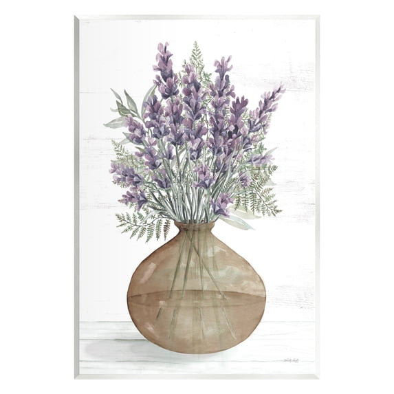 Stupell Lavender & Fern Herbs Bouquet Botanical & Floral Painting Wall Plaque Unframed Art Print Wall Art