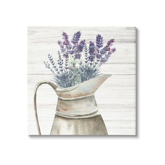 Stupell Lavender Sprigs Country Gardening Botanical & Floral Painting Gallery Wrapped Canvas Print Wall Art