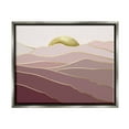 thumbnail image 1 of Stupell Layered Pink Glam Mountain Peaks Landscape Painting Gray Floater Framed Art Print Wall Art, 1 of 6