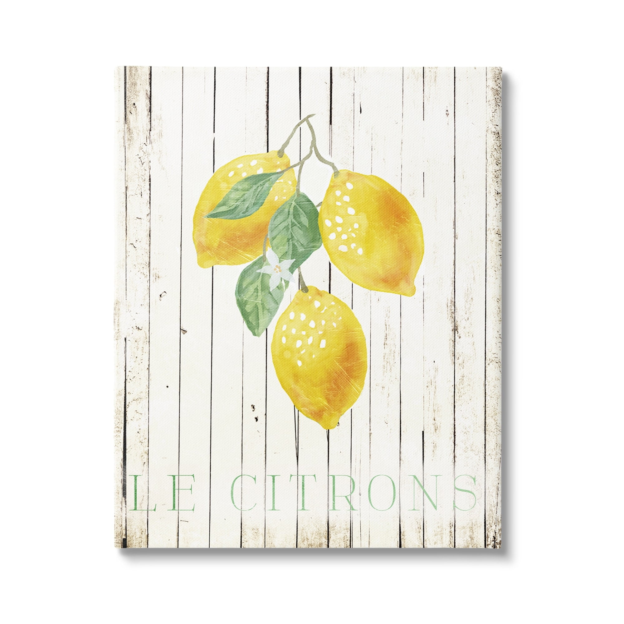 Stupell Le Citrons Lemon Fruits Rustic Food & Beverage Painting Gallery Wrapped Canvas Print Wall Art