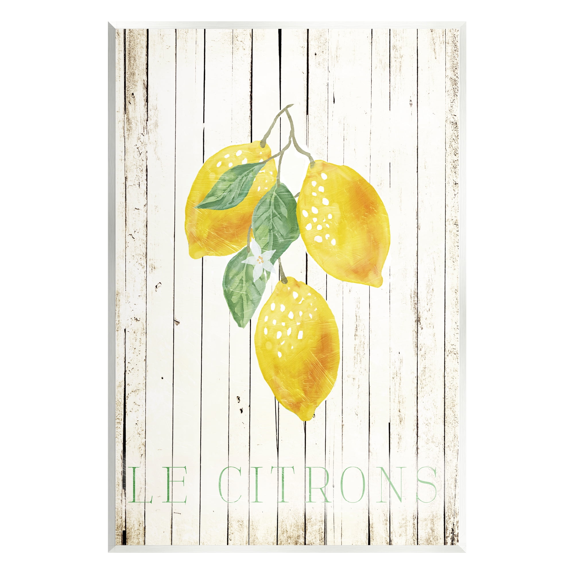 Stupell Le Citrons Lemon Fruits Rustic Food & Beverage Painting Wall Plaque Unframed Art Print Wall Art