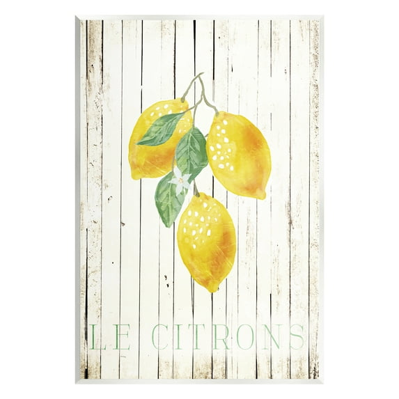 Stupell Le Citrons Lemon Fruits Rustic Food & Beverage Painting Wall Plaque Unframed Art Print Wall Art