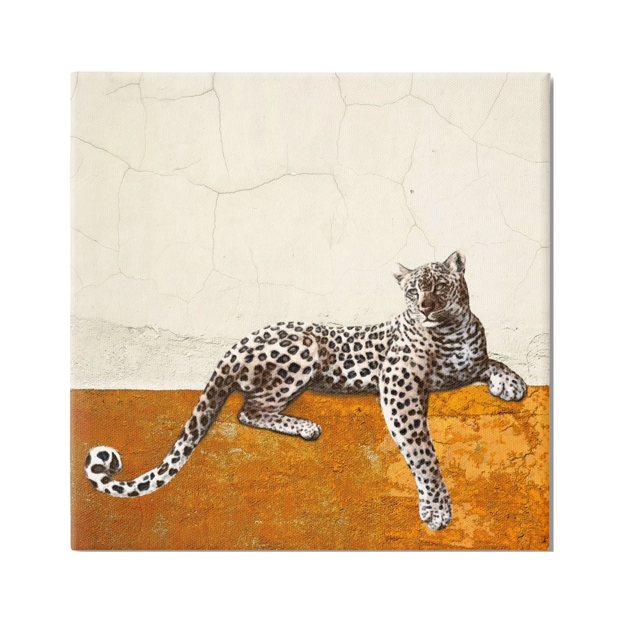 Stupell Leopard Wildlife Geometric Animal Animals & Insects Painting Gallery Wrapped Canvas Print Wall Art