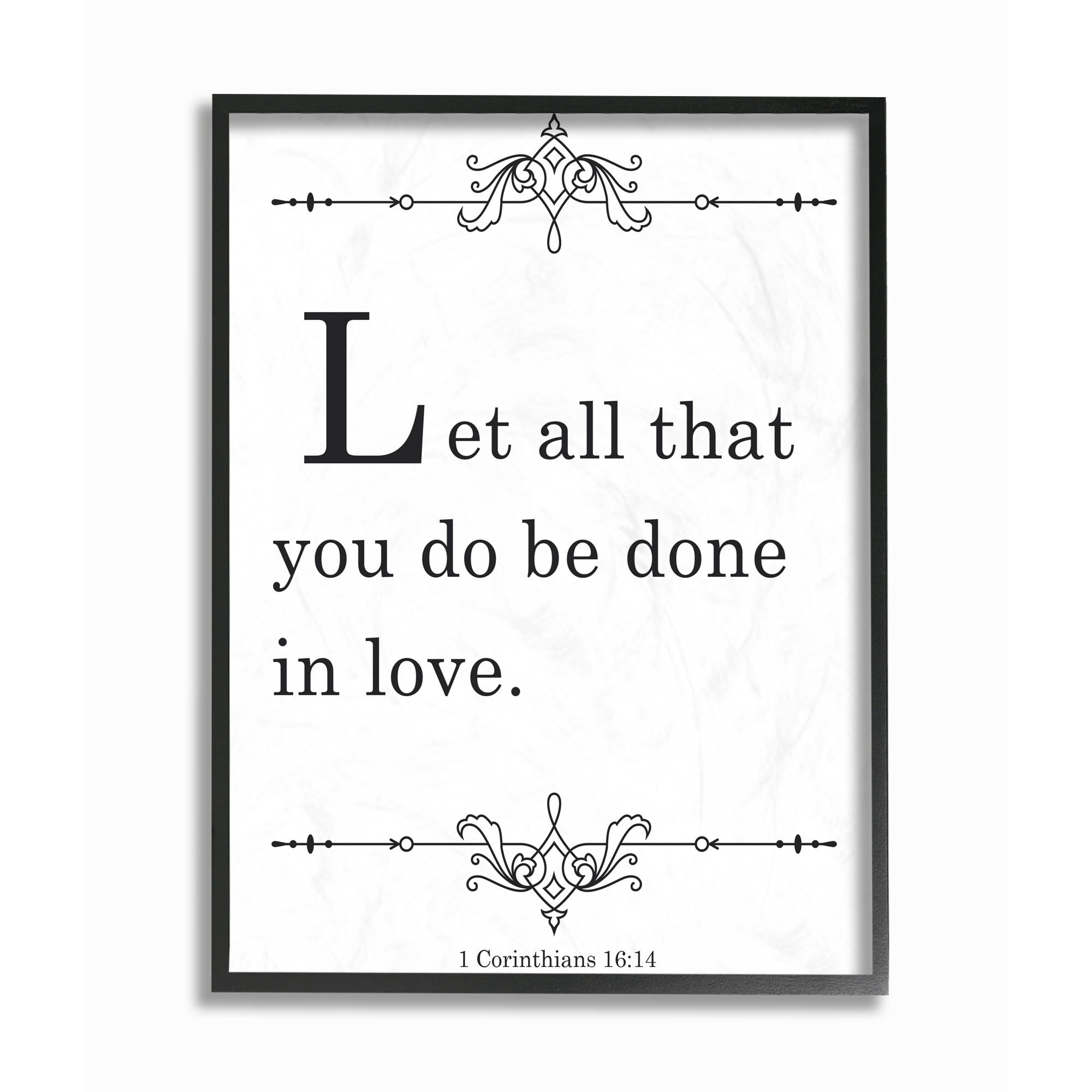 Stupell Let All Be Done In Love Framed Giclee Wall Art 16 x 20