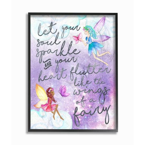 Stupell 'Let Your Soul Sparkle Fairies' Framed Giclee Texturized Art 11 x 14