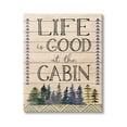 thumbnail image 1 of Stupell Life Good At The Cabin Geometric Typography Painting Gallery Wrapped Canvas Print Wall Art, 1 of 5