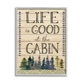 thumbnail image 1 of Stupell Life Good At The Cabin Geometric Typography Painting Gray Framed Art Print Wall Art, 1 of 7