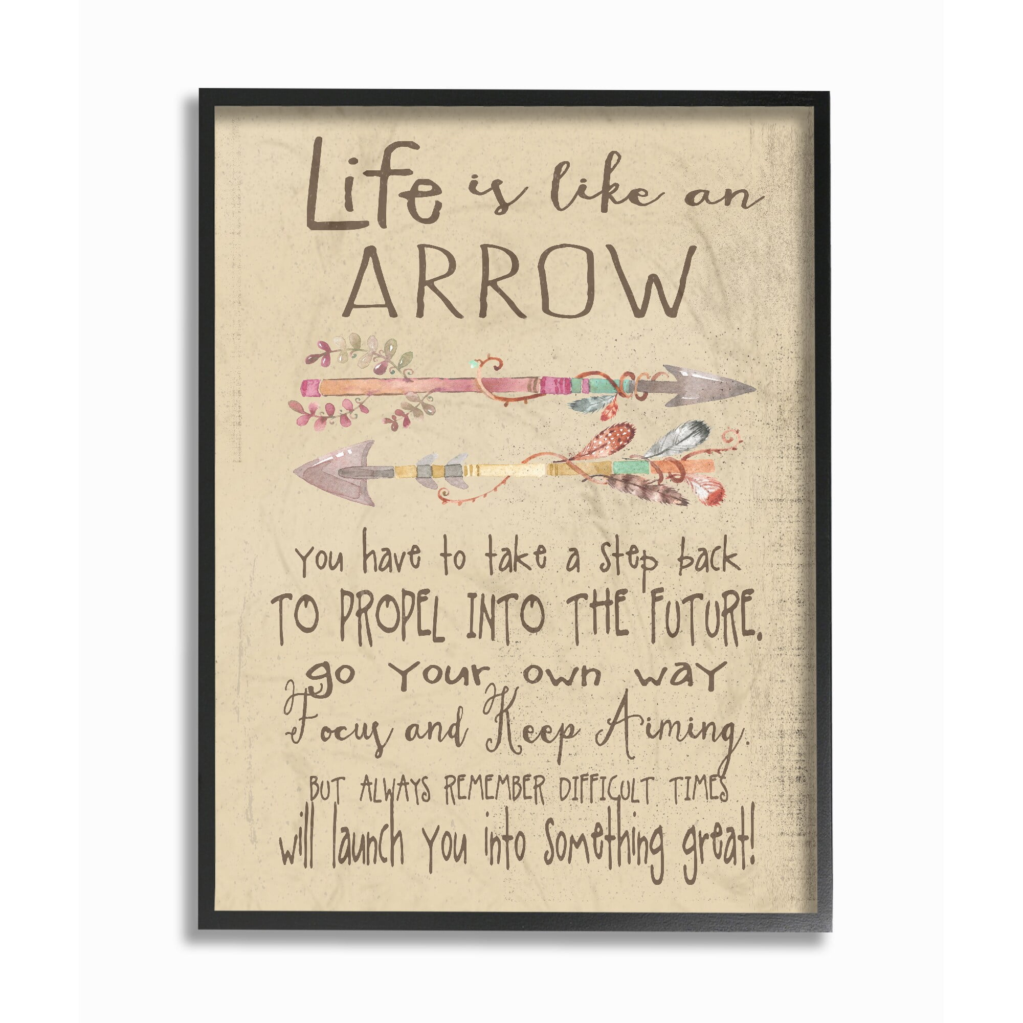 Stupell  'Life is Like an Arrow' Framed Giclee Texturized Art 11 x 14