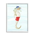 thumbnail image 1 of Stupell Lifeguard Seahorse Funny Nautical Landscape Painting White Framed Art Print Wall Art, 1 of 7