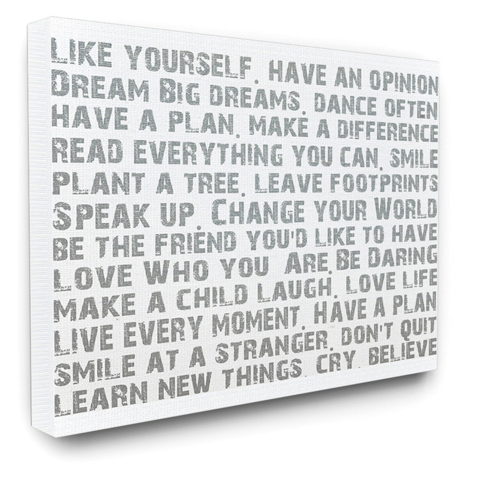 Stupell Like Yourself Inspirational Typography Canvas Art, 16 x 20