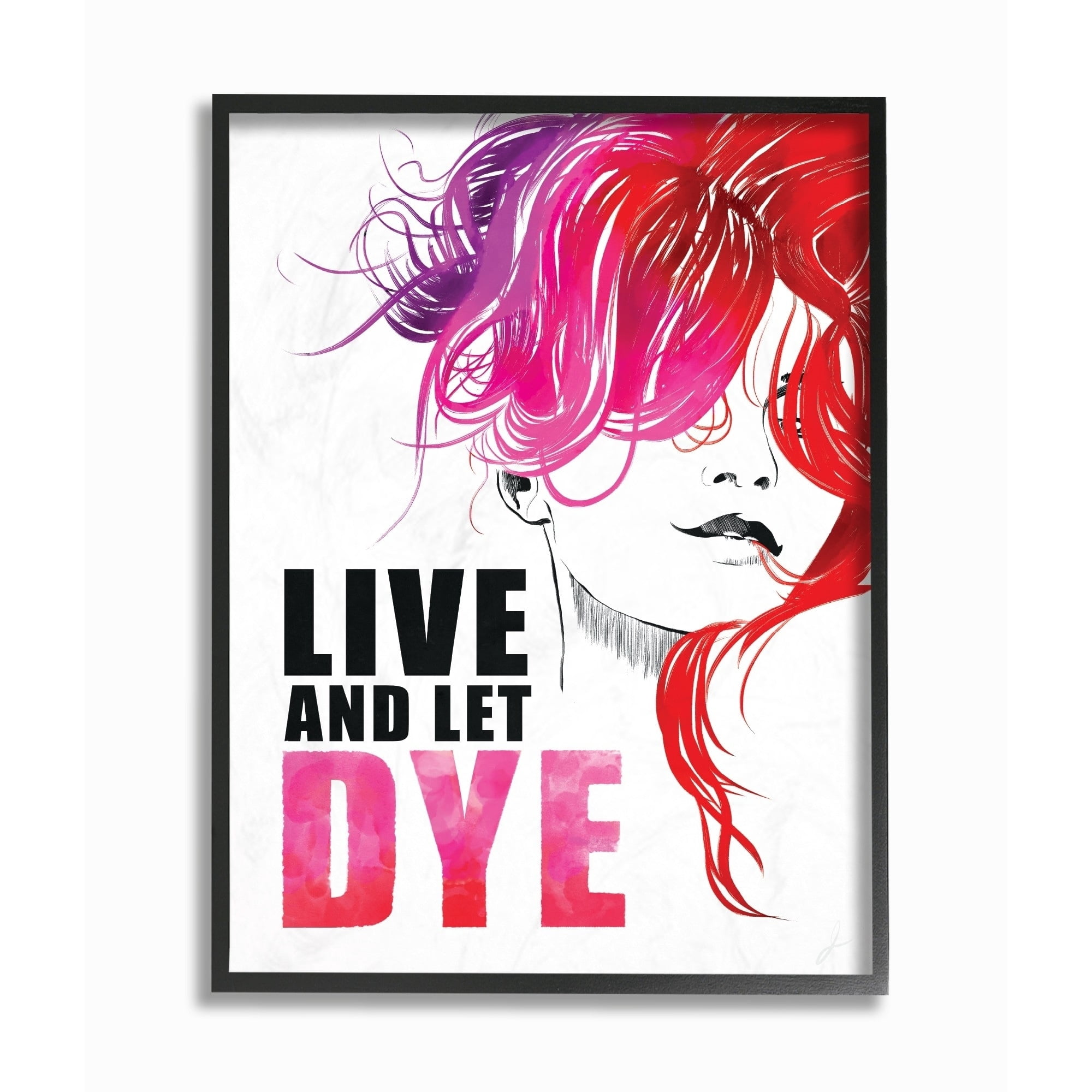 Stupell Live And Let Dye Glam Fashion Framed Wall Art 11 x 14