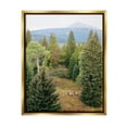 thumbnail image 1 of Stupell Lone Peak Mountain Deer Wildlife Landscape Photography Gold Floater Framed Art Print Wall Art, 1 of 6