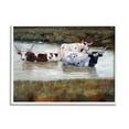 thumbnail image 1 of Stupell Longhorn Cattle Bathing Rural Pond Animals & Insects Painting White Framed Art Print Wall Art, 1 of 7