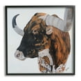 thumbnail image 1 of Stupell Longhorn Cattle Farmhouse Portrait Animals & Insects Painting Black Framed Art Print Wall Art, 1 of 7