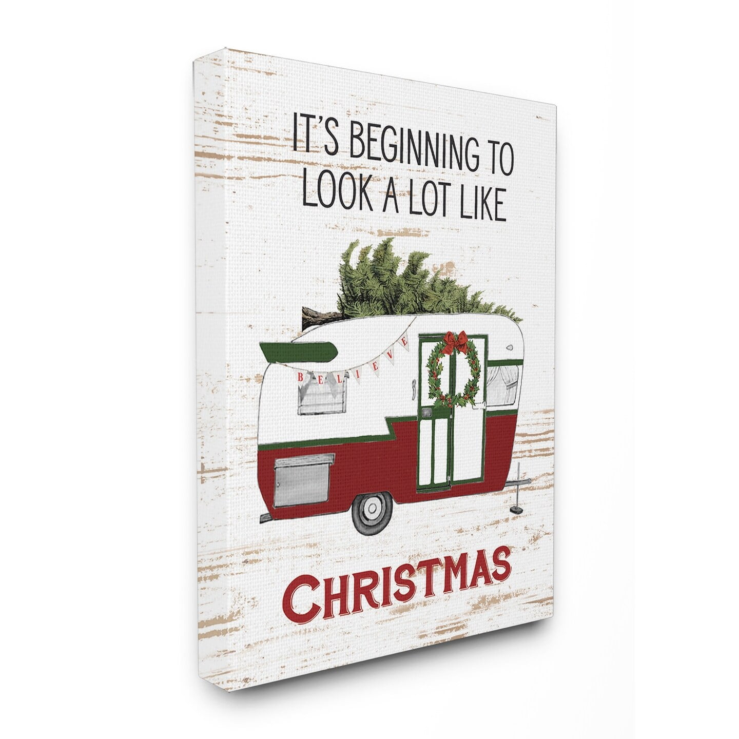 Stupell Looks A Lot Like Christmas Camper Stretched Canvas Wall Art 30 x 40