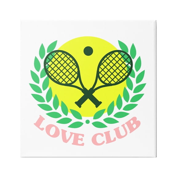 Stupell Love Club Tennis Rackets Sports Sports Painting Gallery Wrapped Canvas Print Wall Art