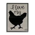thumbnail image 1 of Stupell Love My Chicken Farmhouse Sign Animals & Insects Painting Black Framed Art Print Wall Art, 1 of 7