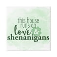 thumbnail image 1 of Stupell Love & Shenanigans Family Shamrock Phrase Holiday Painting Gallery Wrapped Canvas Print Wall Art, 1 of 7