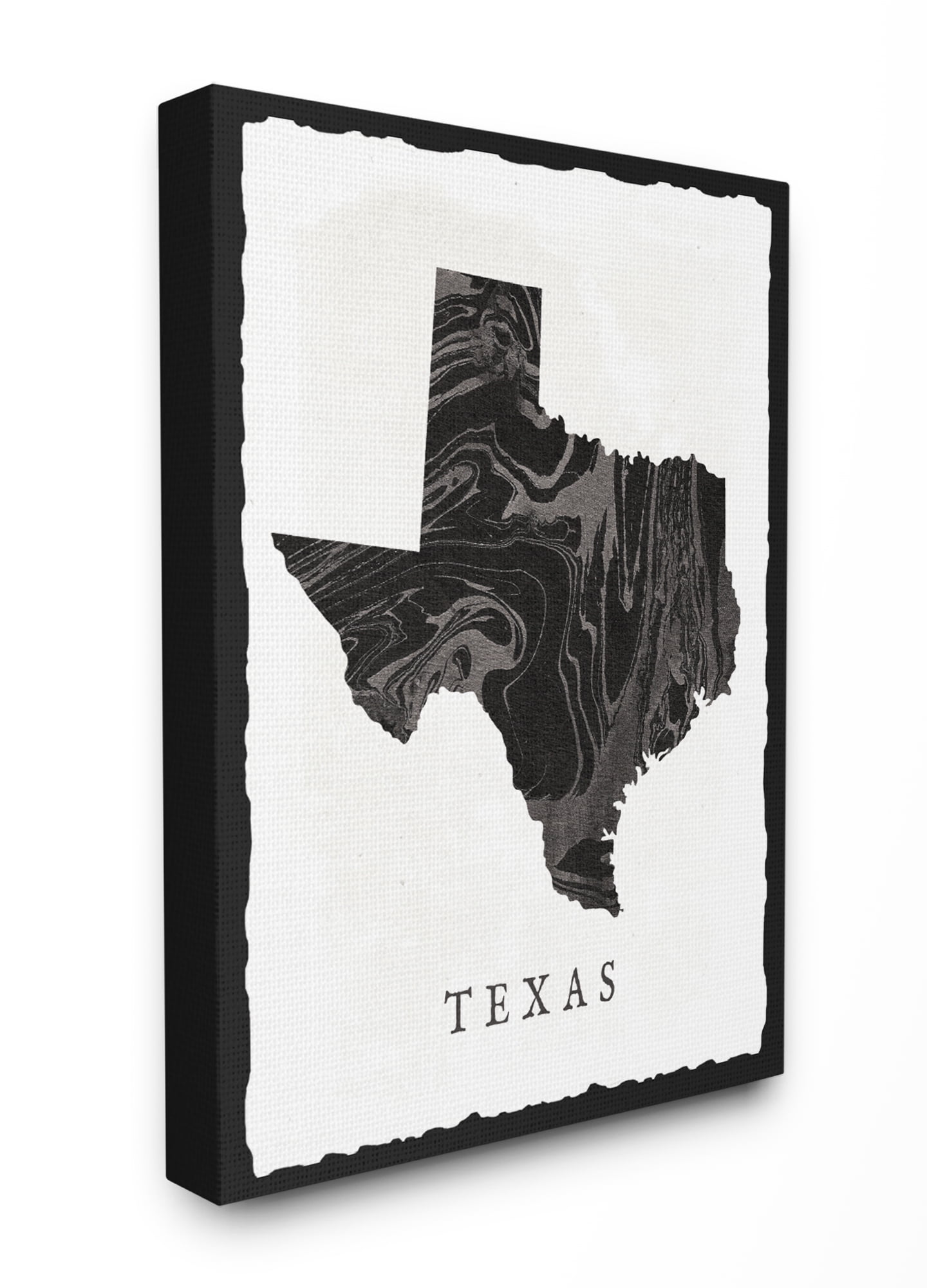 Stupell Marbled Paper Texas State Silhouette Canvas Art, 16 x 20