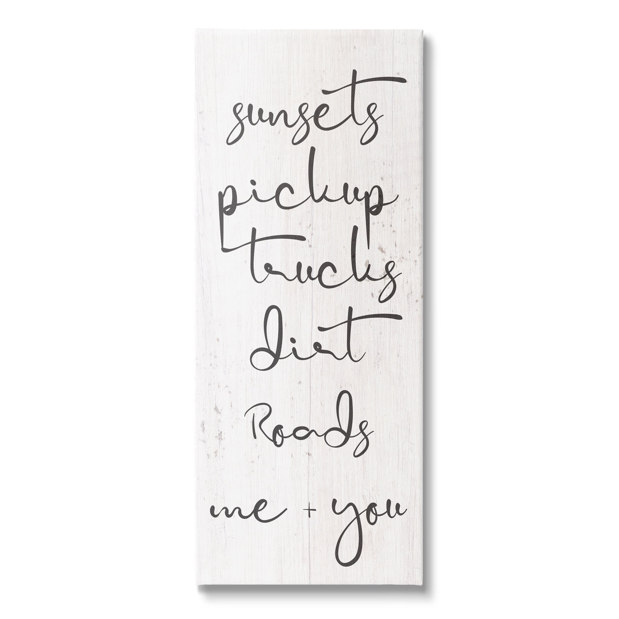 Stupell Me & You Country Romance Phrase Inspirational Painting Gallery Wrapped Canvas Print Wall Art