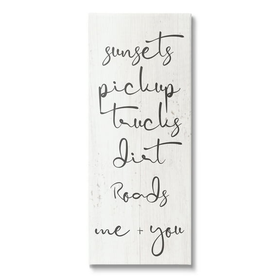 Stupell Me & You Country Romance Phrase Inspirational Painting Gallery Wrapped Canvas Print Wall Art