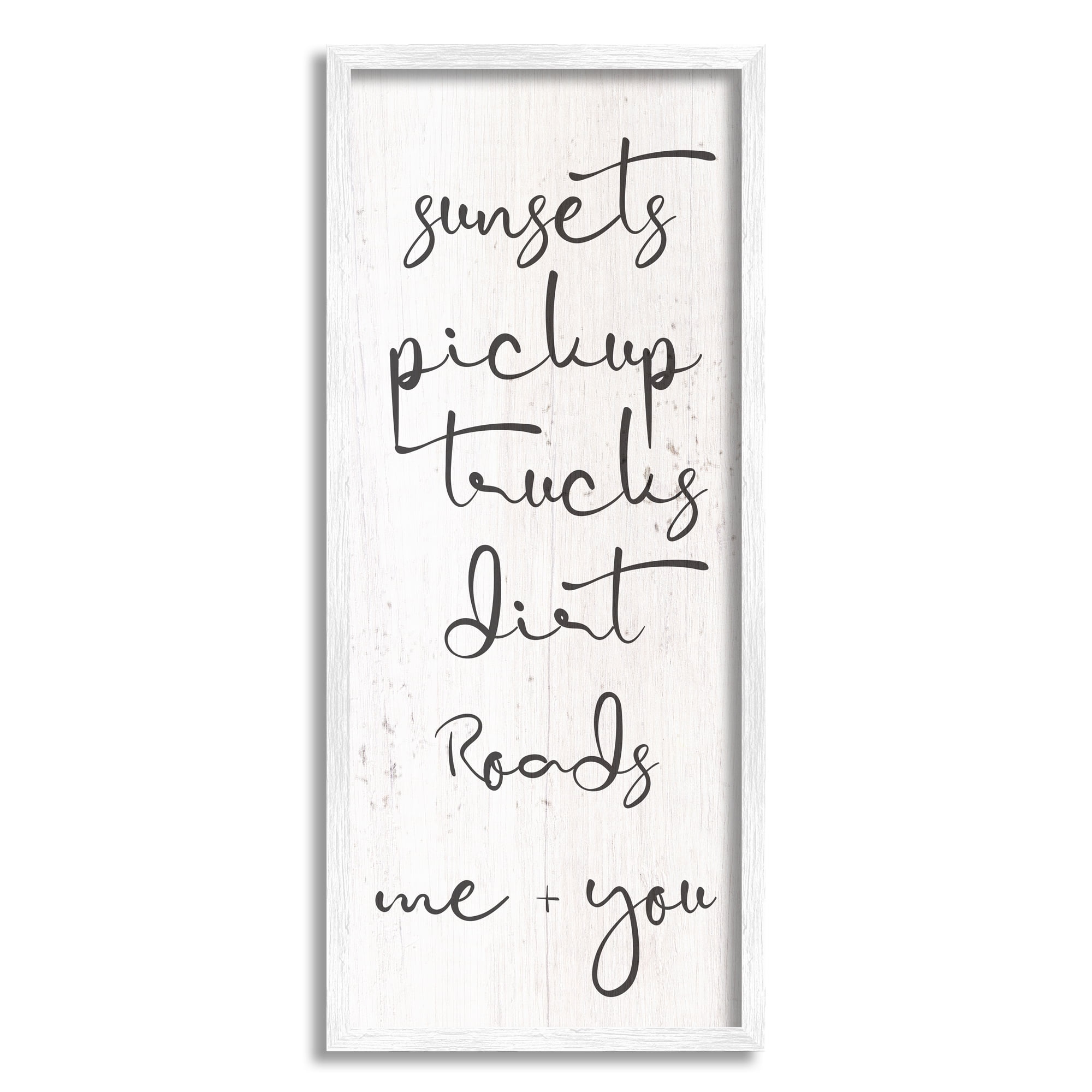 Stupell Me & You Country Romance Phrase Inspirational Painting White Framed Art Print Wall Art