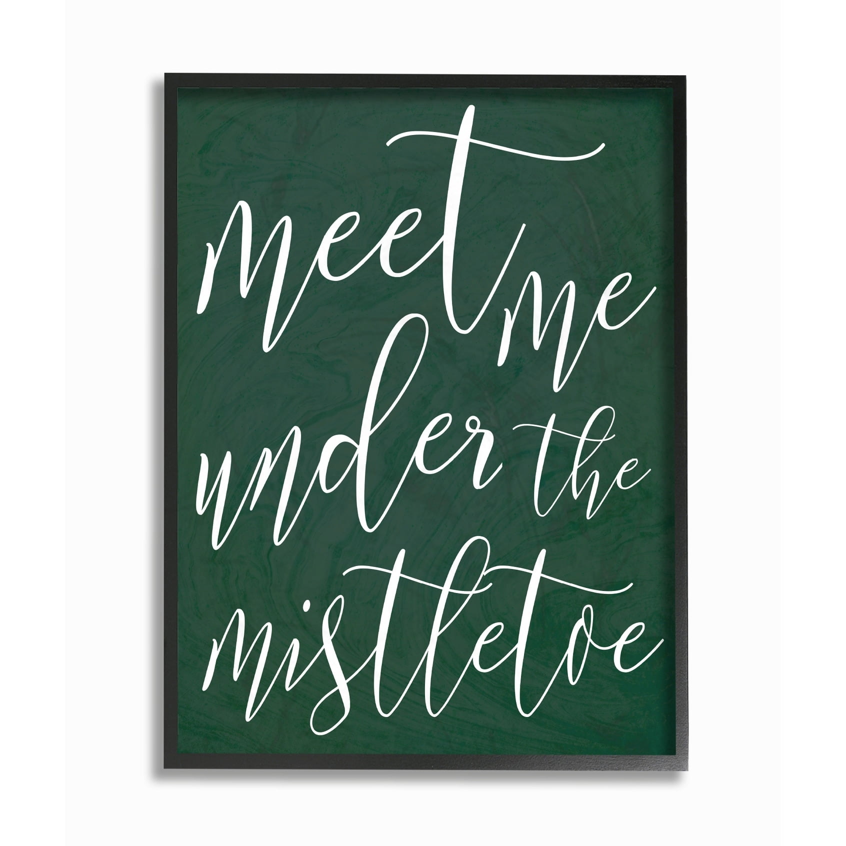 Stupell Meet Me Under the Mistletoe Framed Giclee Texture Art 11 x 14